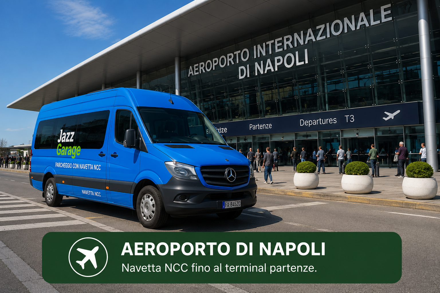 Jazz Garage con navetta NCC per l'aeroporto di Napoli